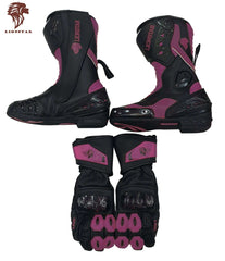 Racing Boots + Gloves Bundle | CE-Approved | Matching Colors | Hand & Foot Protection