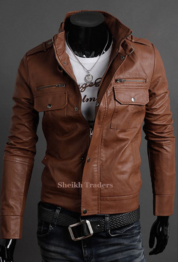 LionStar Stylo Men Leather Jacket | Premium Cowhide | 3 Colors | Professional Style