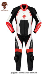 Thunder Black & White Motorcycle Racing Suit | CE-Approved Cowhide | Kids & Adults