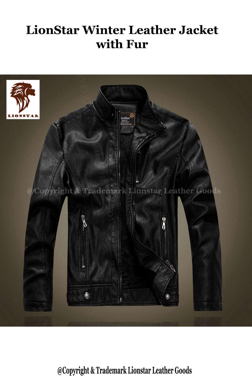 Men's Hero Winter Leather Jacket with Fur | Premium Cowhide | Black/Brown | Warm & Stylish