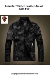 Men's Hero Winter Leather Jacket with Fur | Premium Cowhide | Black/Brown | Warm & Stylish