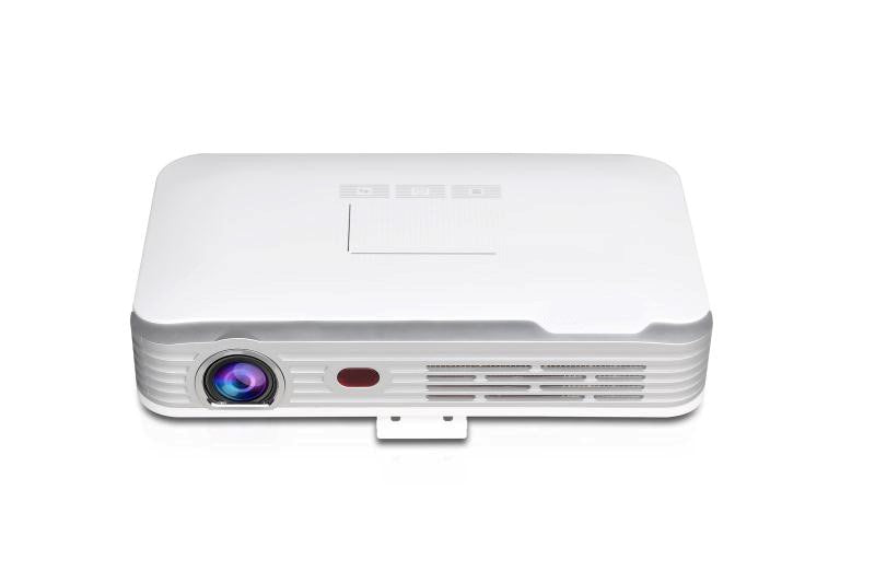 Personal Projector Pico Genie M550 Plus 4.0 smart projector displaying a full HD image with a sleek front view