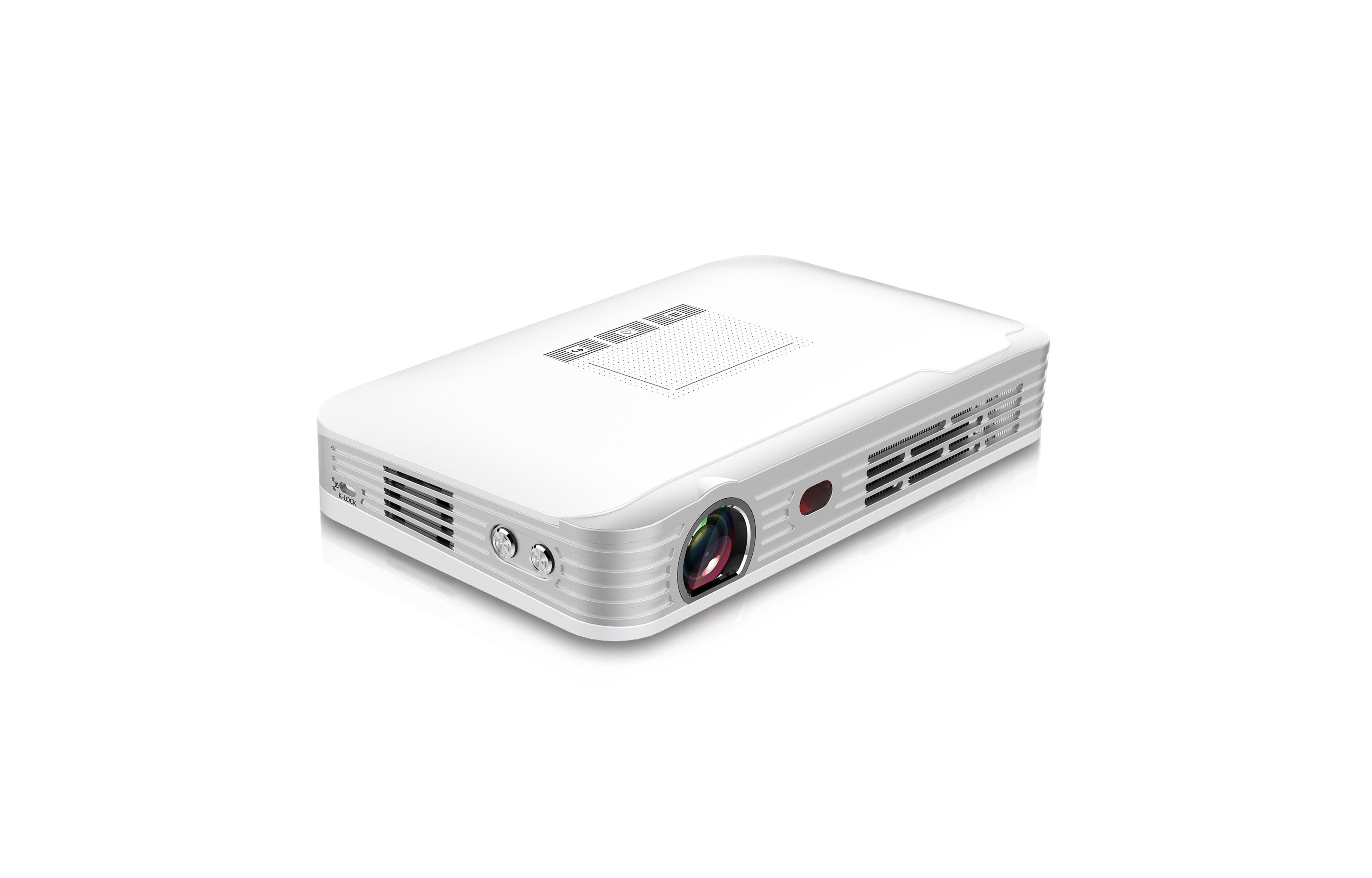 Personal Projector Pico Genie M550 Plus 4.0 smart projector with front lens, compact design, 1080p resolution, and 650 lumens brightness.