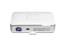 Personal Projector Pico Genie M550 Plus 4.0 smart projector displaying a full HD image with a sleek front view