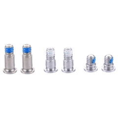 6 in 1 for Macbook Pro 13.3 inch A1708 Computer Case Bottom Cover Screws (4 Long + 2 Short), A1708 Cover Silver