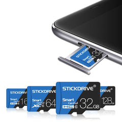 STICKDRIVE 128GB High Speed U3 Blue and Black TF(Micro SD) Memory Card, 128GB