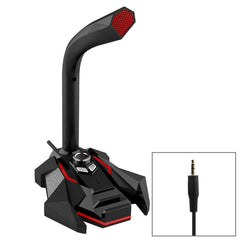 GK Desktop 3.5mm Wired Dual Mic Condenser Microphone, Compatible with PC / Mac for Live Broadcast, Show, KTV, etc., GK  3.5mm Port/Red, GK  3.5mm Port/White