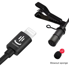YICHUANG YC-VM40 8 Pin Port Dual Modes Lavalier Recording Microphone, Cable Length: 6m, YC-VM40