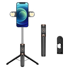 Bluetooth Remote Control Dual Fill Light Tripod Selfie Stick, Dual Fill Light (Red), Dual Fill Light (Yellow), Dual Fill Light (Black), Dual Fill Light (Green)