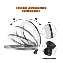 MANTOO RL-18 II 100-240V 55W 18 inch Two-color Dimmable Ring Fill Light with Tripod, 18 inch