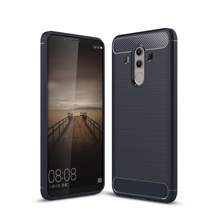 For Huawei  Mate 10 Pro Brushed Texture Carbon Fiber Shockproof TPU Rugged Armor Protective Case , For Huawei Mate 10 Pro, For Mate 10 Pro