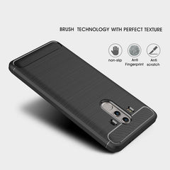 For Huawei  Mate 10 Pro Brushed Texture Carbon Fiber Shockproof TPU Rugged Armor Protective Case , For Huawei Mate 10 Pro, For Mate 10 Pro