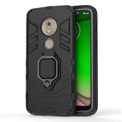 PC + TPU Shockproof Protective Case for Motorola Moto G7 Play, with Magnetic Ring Holder, For Motorola Moto G7 Play