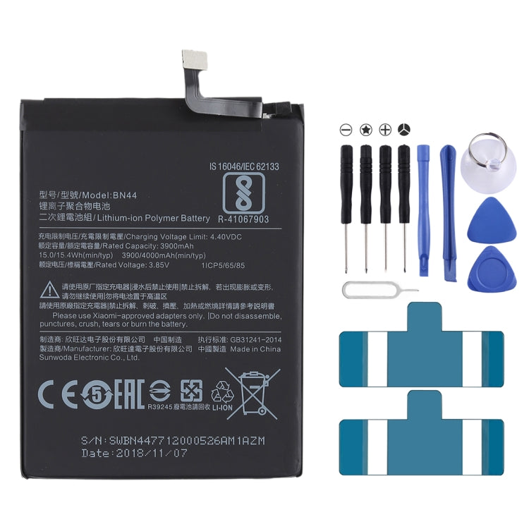 3900mAh BN44 for Xiaomi Redmi 5 Plus Li-Polymer Battery, For Redmi 5 Plus