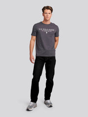 Mens 5 Pocket Regular Fit Denim Jeans in Black Wash