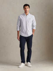 Mens Oxford Stripe  Shirt Blue Yonder