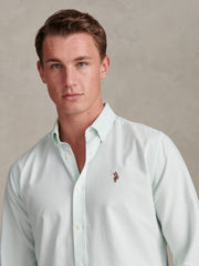 Mens Oxford Stripe  Shirt Ice Green