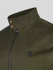 Mens Cotton Twill Harrington Jacket Forest Night