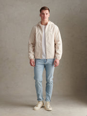 Mens Hooded Windbreaker Beige