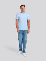 Mens Double Horsemen T-Shirt Chambray Blue