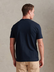Mens Double Horsemen T-Shirt Dark Sapphire Navy / Multi Coloured DHM