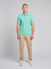 Mens Double Horsemen Polo Shirt Pool Blue