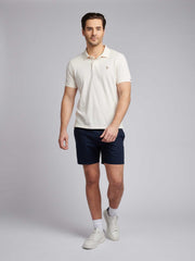 Mens Double Horsemen Polo Shirt Whisper White