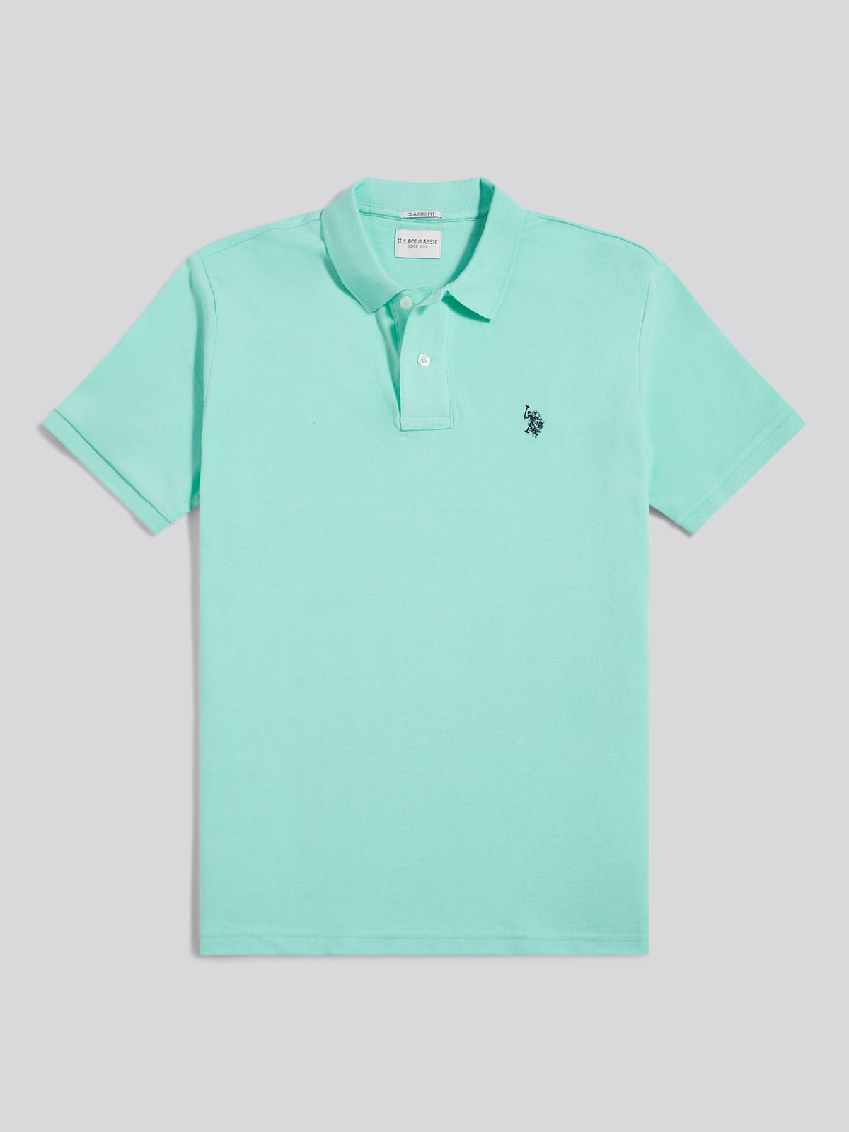 Mens Double Horsemen Polo Shirt Ice Green