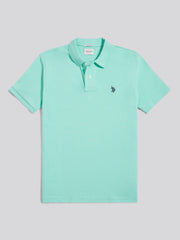Mens Double Horsemen Polo Shirt Ice Green