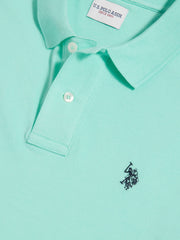 Mens Double Horsemen Polo Shirt Ice Green