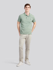 Mens Double Horsemen Polo Shirt Iceberg Green