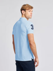 Mens Player 3 Polo Shirt Chambray Blue