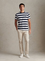 Mens Classic Stripe T-Shirt Dark Sapphire Navy
