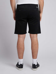 Mens Classic Chinos Shorts Black Bright White DHM