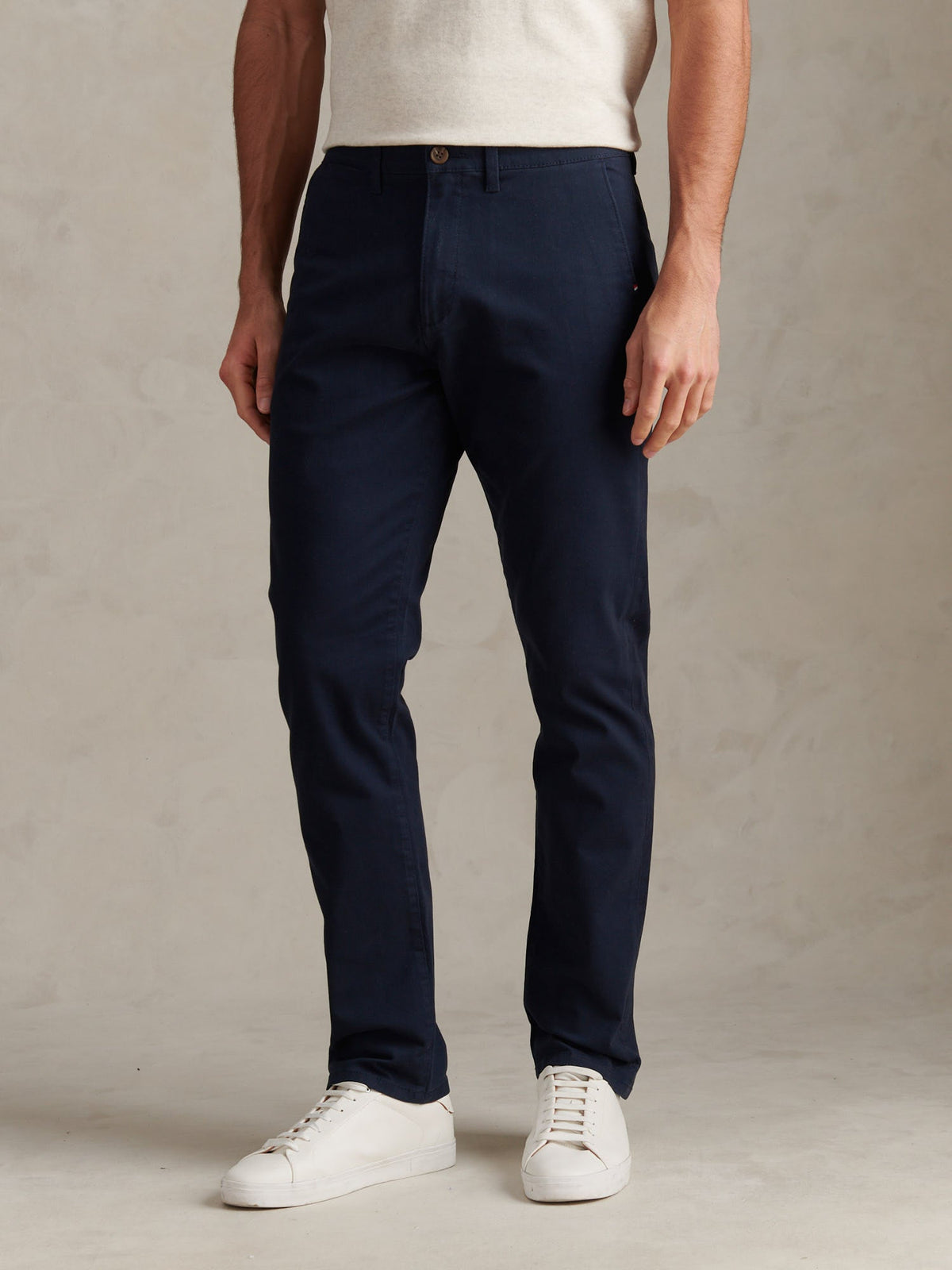 Mens Classic Chinos Dark Sapphire Navy / Haute Red DHM