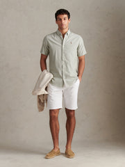 Mens  Short Sleeve Oxford Shirt Sea Spray