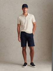 Mens Combed Cotton Polo Shirt Beige