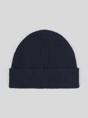 Mens Signature Double Horsemen Knit Beanie in Dark Sapphire Navy