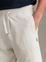 Mens Double Horsemen Herringbone Sweat Short Light Grey Marl