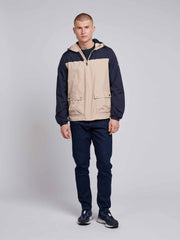 Mens Panelled Windbreaker Jacket in Doeskin