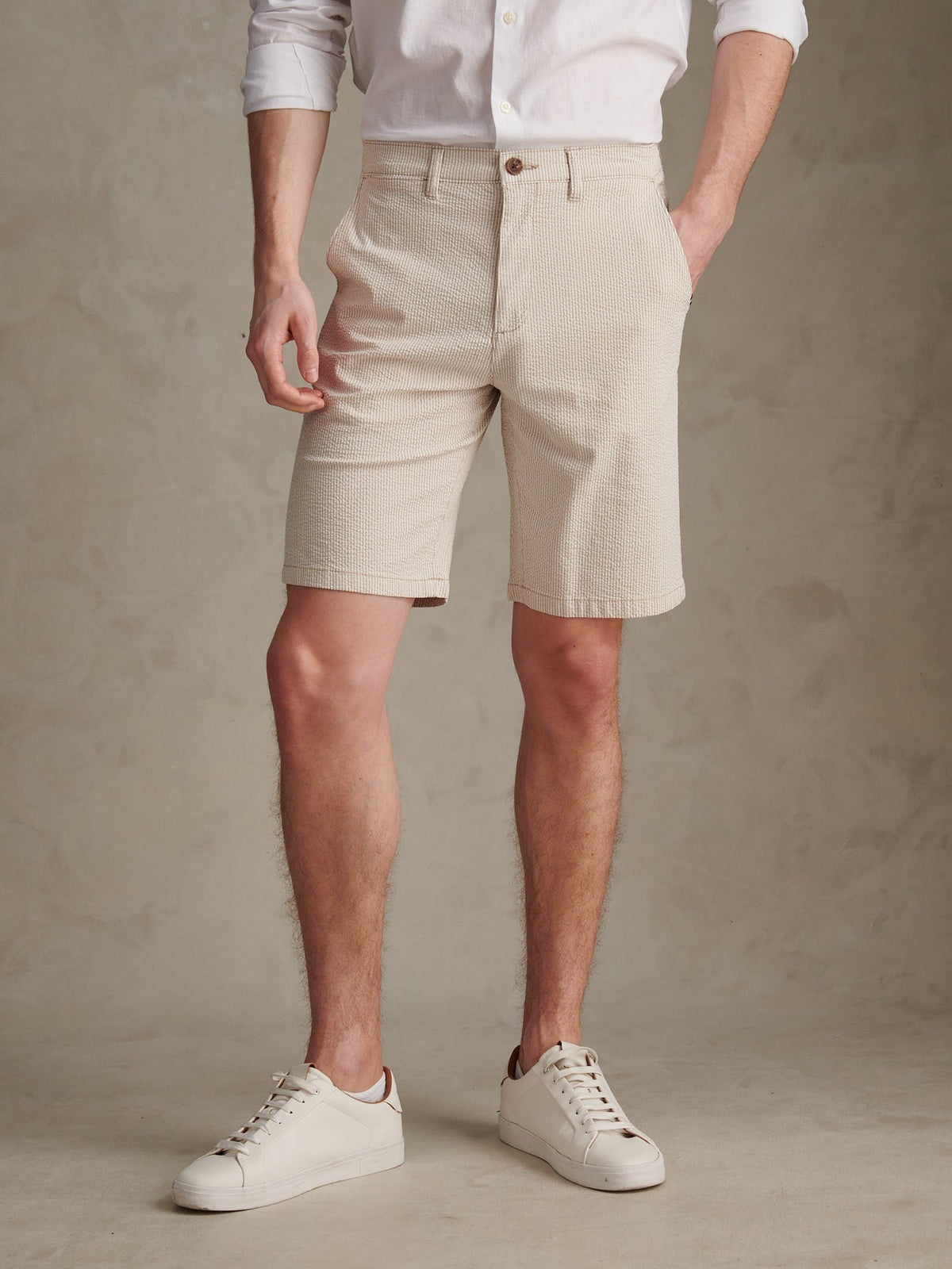 Mens Seersucker Chino Short Atmosphere