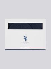 Mens Luxury Rib Knit Beanie & Scarf Set in Dark Sapphire Navy