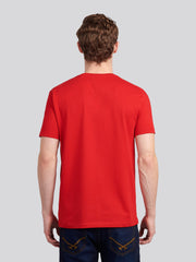 Mens Double Horsemen Graphic T-Shirt Haute Red