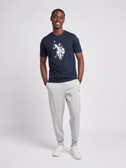 Mens Double Horsemen Graphic T-Shirt Dark Sapphire Navy