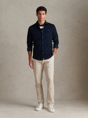 Mens Textured Corduroy Shirt in Dark Sapphire Navy / Moonlight Blue DHM