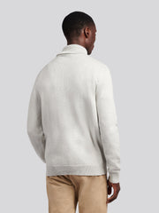 Mens Twisted Yarn Knit Roll Neck in High Rise