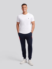 Mens Player 3 Loopback Jogger in Dark Sapphire Navy / Haute Red DHM