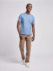 Mens Double Horsemen Pocket T-Shirt in Blue Horizon