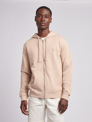 Mens Double Horsemen Loopback Zip Hoodie Doeskin