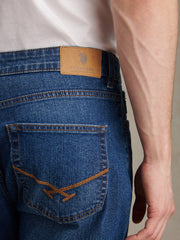 Mens Classic 5 Pocket Denim Shorts Dark Wash
